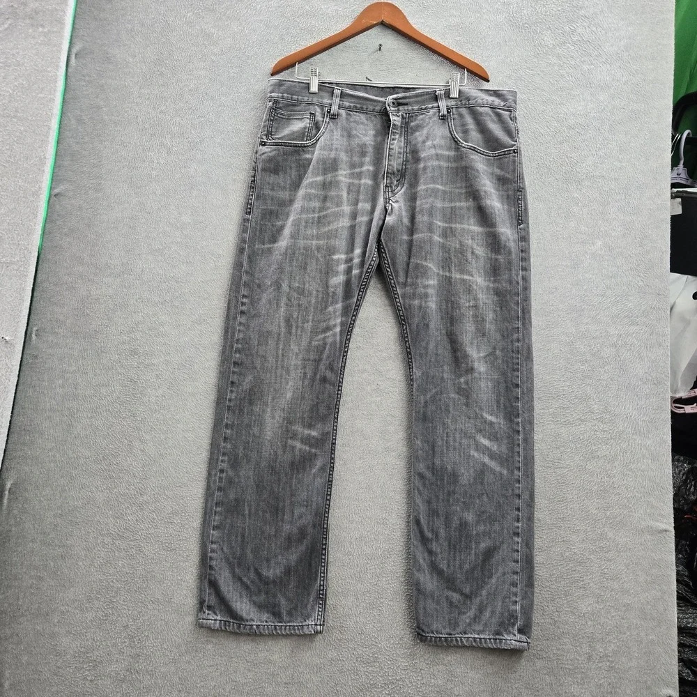 Levi's 514 Men Jeans 38X32 Gray Denim Slim Straight 30